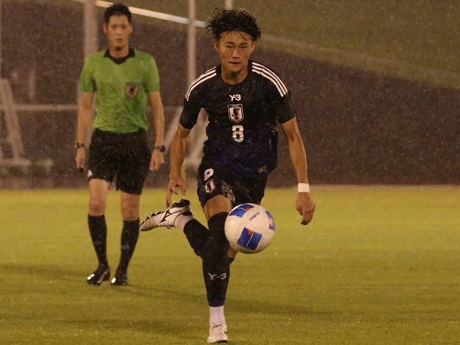 U-17世代のFW神代慶人(熊本)はゴールでU-18日本代表を勝利へ導く(Taro YOSHIDA)