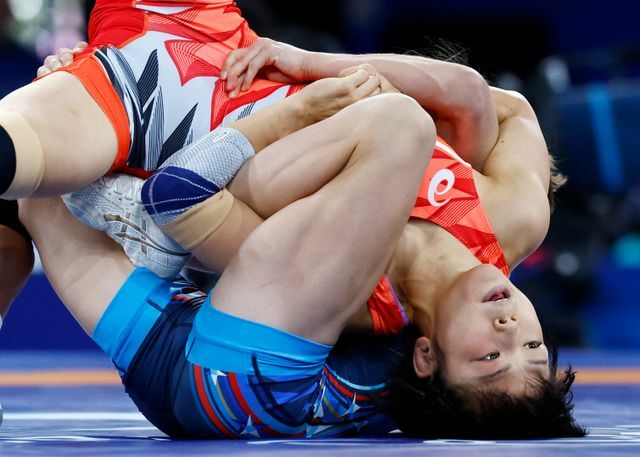 初戦を勝利した藤波朱理選手(写真：ロイター/アフロ)