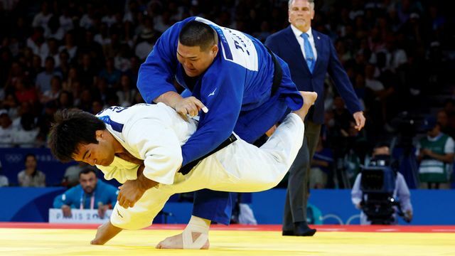 3位決定戦で敗れ銅メダルを逃した柔道男子100キロ級の斉藤立選手(写真:ロイター/アフロ)