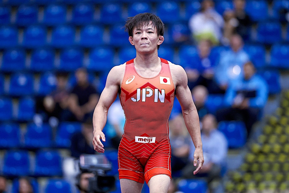 今年、再びパリ五輪で金メダルを目指す挑戦権を手に入れた樋口黎（写真＝United World Wrestling/アフロ）