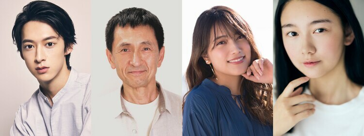 左から伊藤あさひ、徳井優、入山杏奈、岡井みおん。