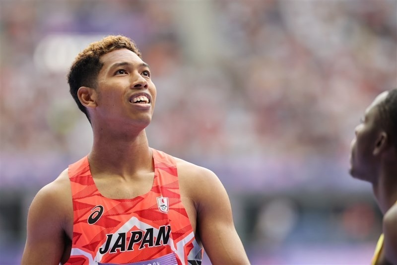 男子100m予選を2着で通過したサニブラウン