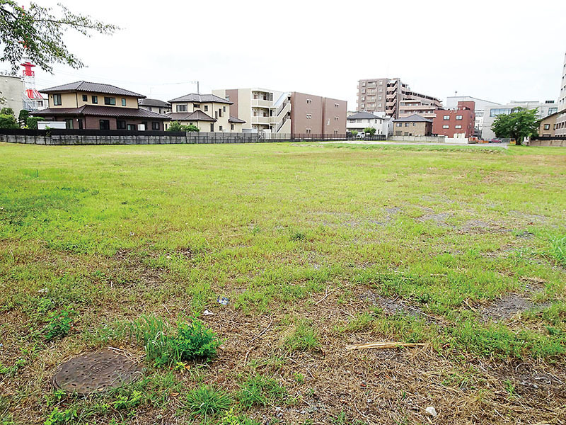 「（仮称）新宿町1丁目広場」の予定地＝川越市新宿町1丁目