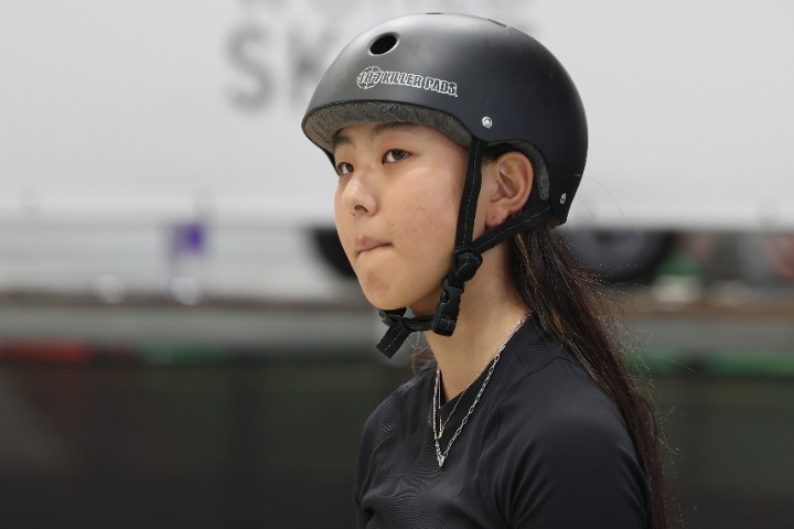 スケートボード女子パーク日本代表の開心那。２大会連続のメダルなるか。(C)Getty Images