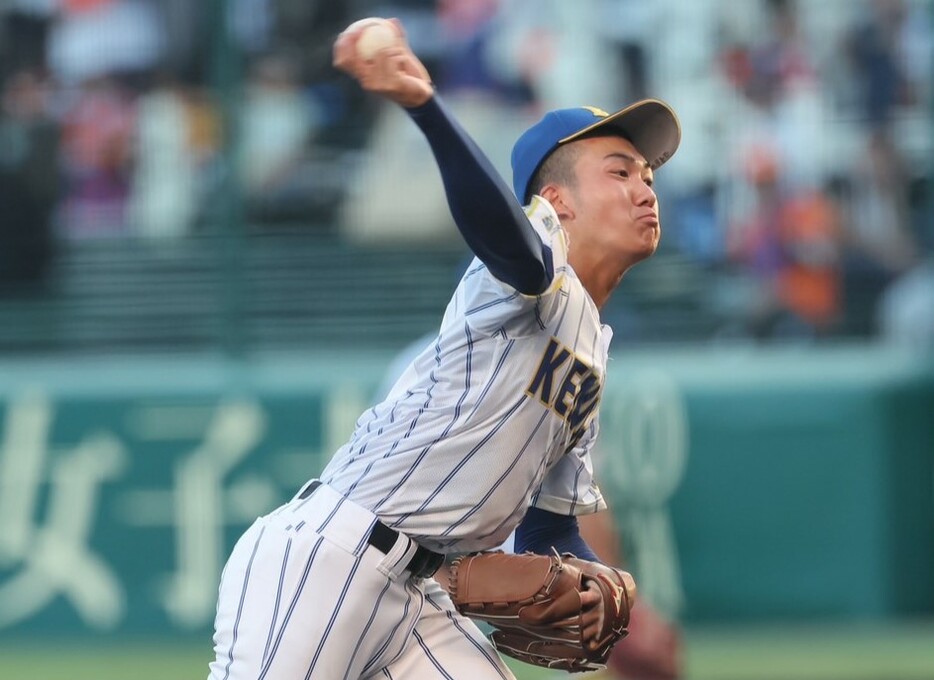 好投を見せた健大高崎・石垣 元気投手（撮影：柳瀨心祐 ）