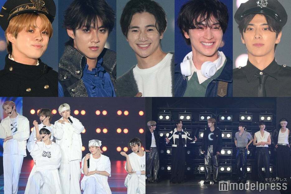 （上段左から）宇佐卓真、曽野舜太、木戸大聖、一ノ瀬颯、ふかわ。（下段）DXTEEN、n.SSign