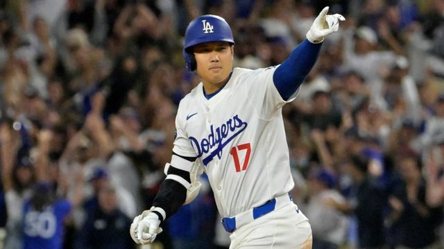 「40本塁打40盗塁」を達成した大谷翔平選手(写真：USA TODAY Sports/ロイター/アフロ)