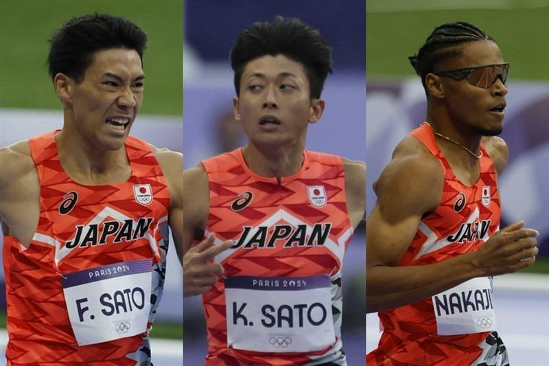 男子400mの敗者復活戦を欠場することが決まった佐藤風雅、佐藤拳太郎、中島佑気ジョセフ