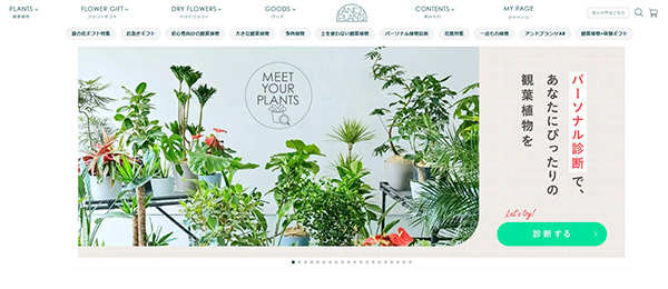 Domuzが運営するECサイト「アンドプランツ」（画像は「アンドプランツ」のサイトからキャプチャ）