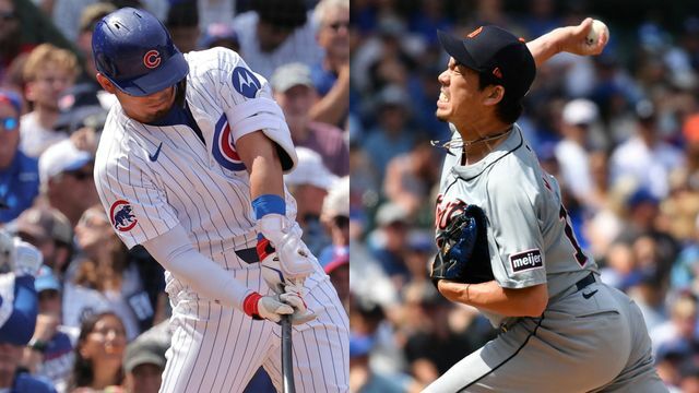 鈴木誠也選手(写真：AP/アフロ)と前田健太投手(写真：USA TODAY Sports/ロイター/アフロ)