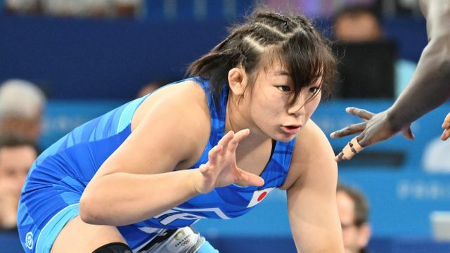 レスリング女子62キロ級の元木咲良選手(写真:エンリコ/アフロスポーツ)