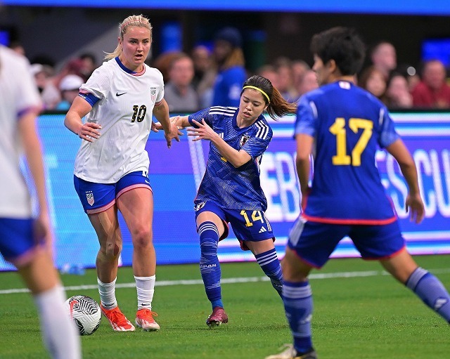 パリ五輪の準々決勝で日本はアメリカと対戦することに。写真：金子拓弥（サッカーダイジェスト写真部）