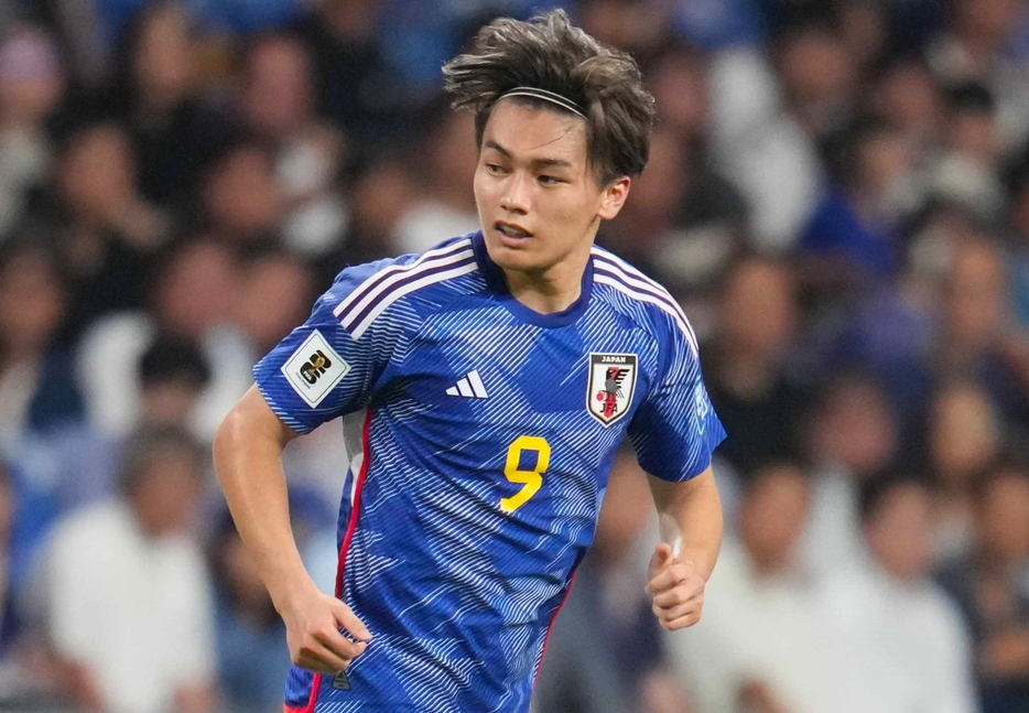 日本代表のエース格に成長した上田。(C)SOCCER DIGEST