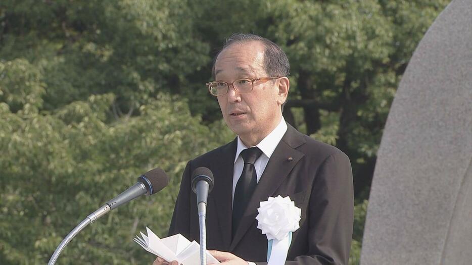 ７９回目 原爆の日　松井市長「核抑止から転換を」　広島