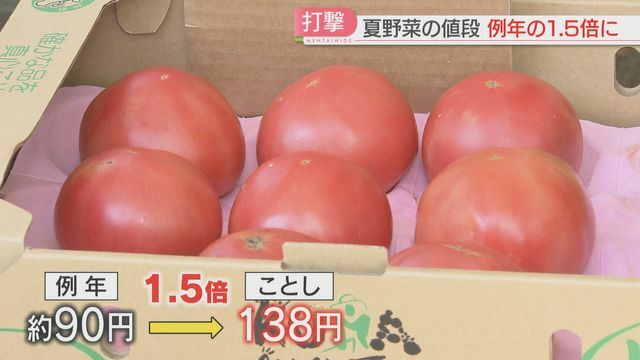 トマトは値上がり