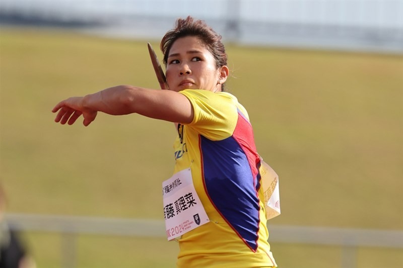 24年Athlete Night Games女子やり投に大会新で優勝した斉藤真理菜