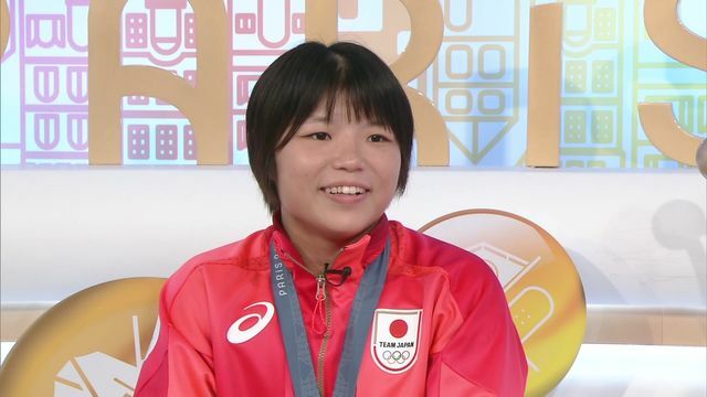 レスリング女子57キロ級で金メダルを獲得した櫻井つぐみ選手