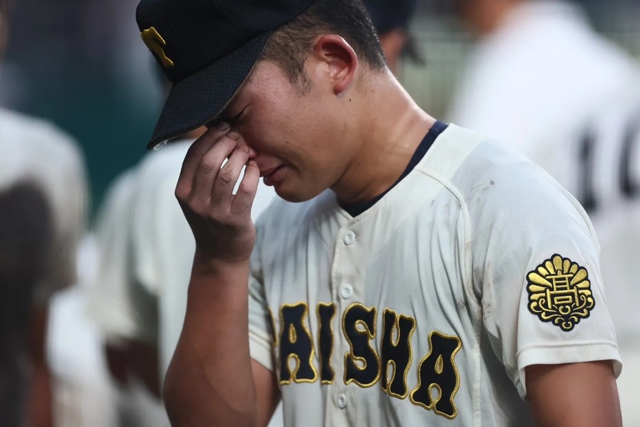 大社の馬庭 優太が試合後に涙する（撮影：柳瀨心祐）