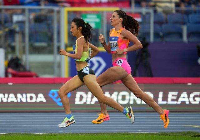 パリ五輪後最初のレースでハイパフォーマンスをみせた田中希実選手(写真：ロイター/アフロ)