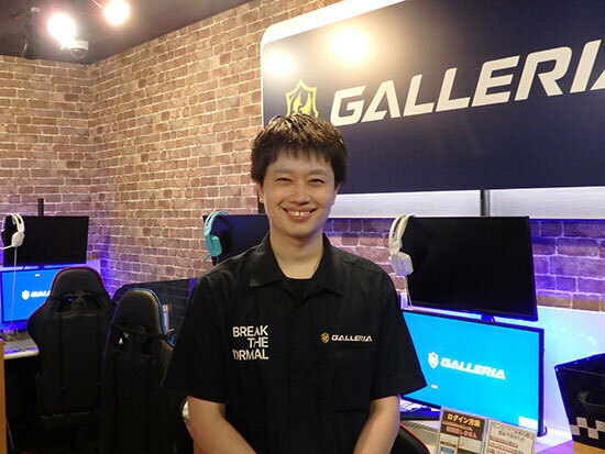 笑顔が印象的なGALLERIA esports Loungeの松本啓店長