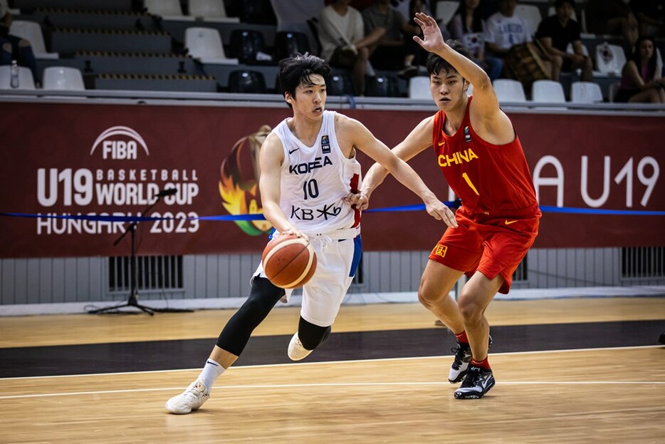 U19日本代表が史上初のベスト8入りを達成したFIBA U19ワールドカップ2023で、韓国は16チーム中12位。（写真は高麗大からU19韓国代表に選ばれワールドカップ2023に出場したユー キチャン）