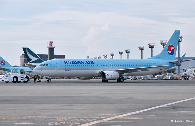 11年半ぶりに長崎へ乗り入れる大韓航空＝PHOTO: Yusuke KOHASE/Aviation Wire