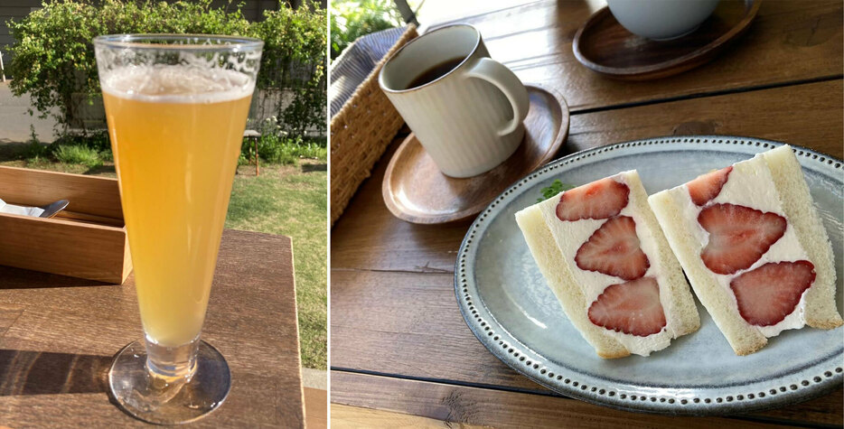 クラフトビール＋フルーツサンド。血糖値はどうなる？