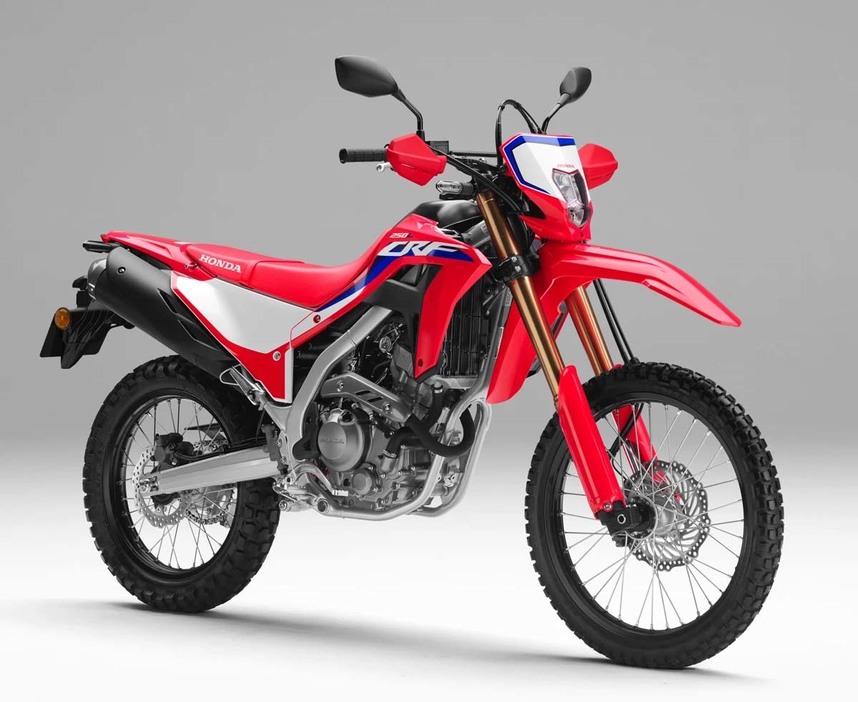 スクランブラーの進化形といえるのが現代のオフロードバイク（写真はホンダ・CRF250L）