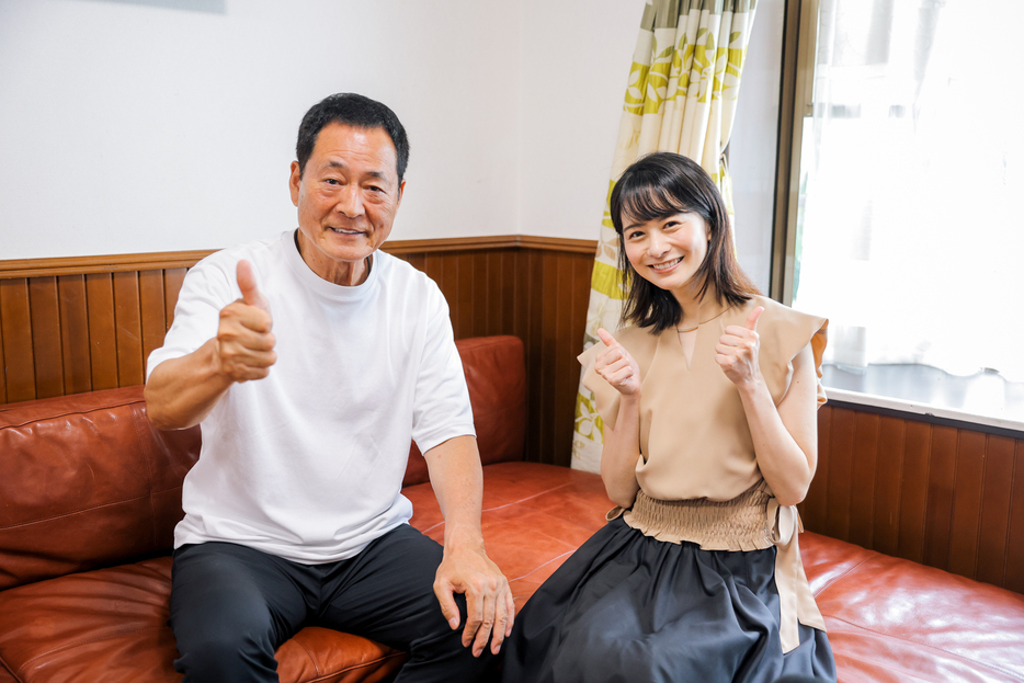 （左から）中畑清さん、高見侑里