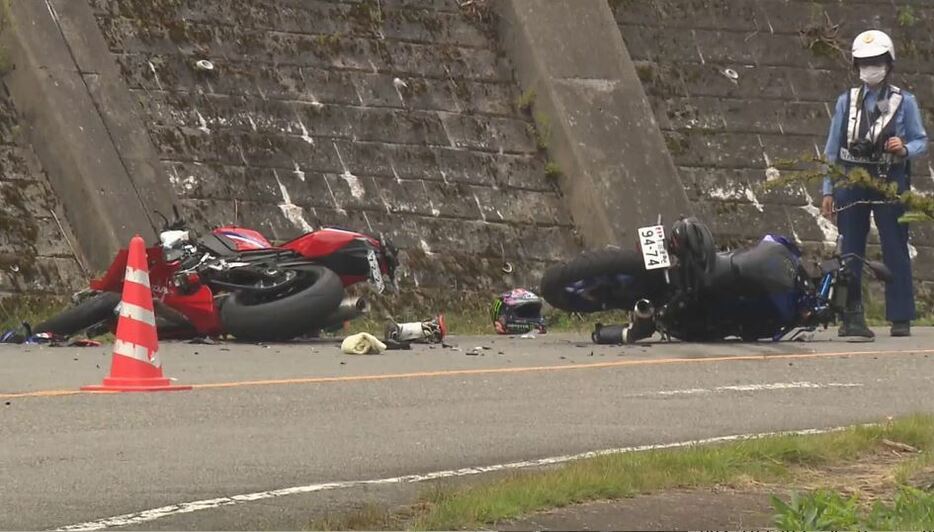 ビーナスラインで起きた衝突事故