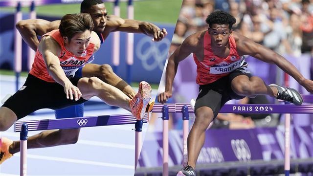 泉谷駿介選手（左）と村竹ラシッド選手（右）は準決勝進出（写真:松尾/アフロスポーツ、USA TODAY Sports/ロイター/アフロ）