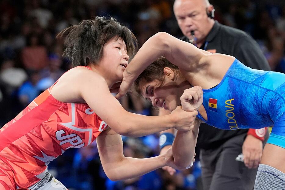 女子57キロ決勝で櫻井つぐみは圧勝で金メダルを獲得した（写真・AP/アフロ）