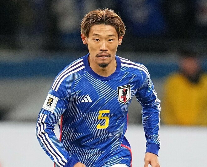 日本代表戦士について言及した守田。(C)SOCCER DIGEST