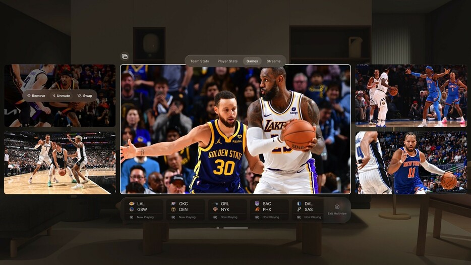 ▲ NBAの試合をコートサイドで観ることができます