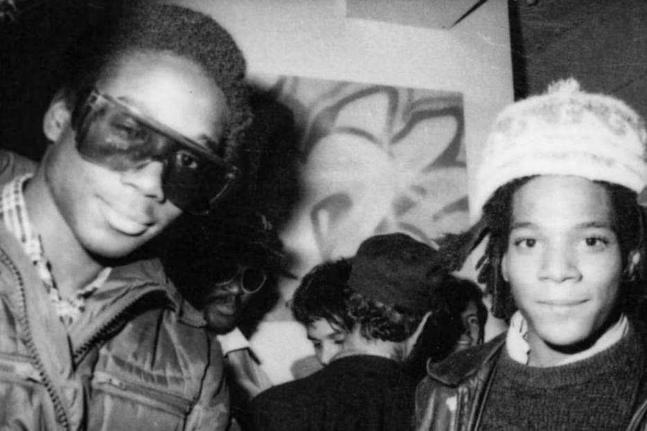 Kool Koor and Jean-Michel Basquiat at the Fun Gallery in 1982. Photo by Lina Betrucci