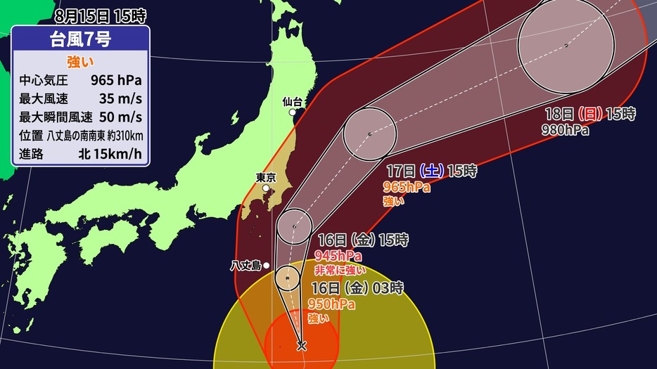 台風7号の進路予想