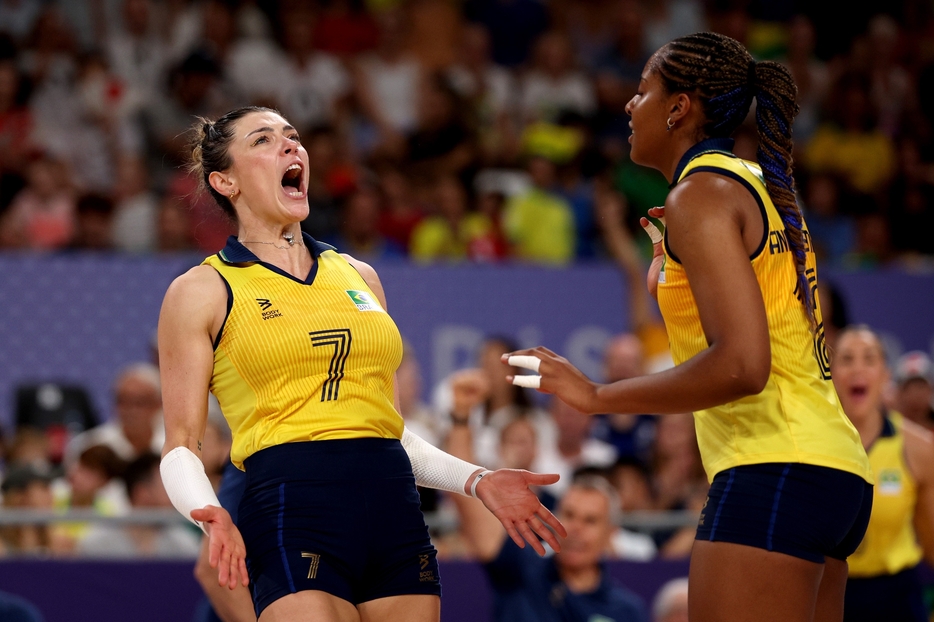 ブラジルがVNLでの雪辱を果たし、パリ五輪で日本を完封した(C)Getty Images