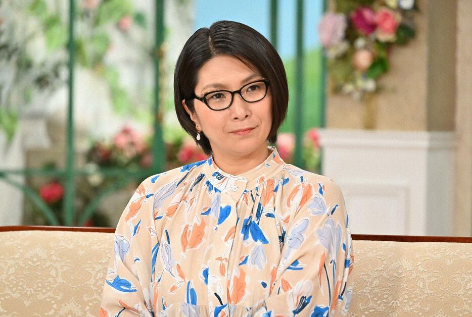 トーク番組「徹子の部屋」に出演するくわばたりえさん＝テレビ朝日提供