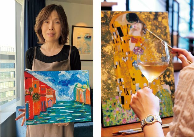 美大出身の講師のナビゲートで、著名な画家の絵画を模写するアート体験ができるが『artwine.tokyo』。作品にペアリングしたワインの提供も。詳細はウェブサイトにてhttps://artwine.tokyo