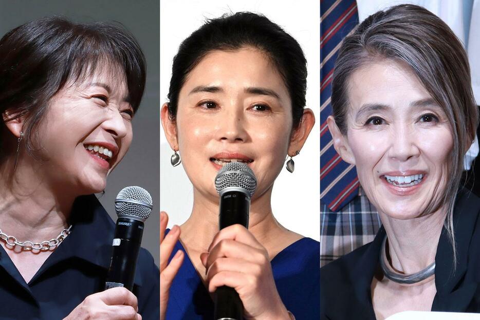 （左から）田中美佐子さん、石田ひかりさん、萬田久子さん