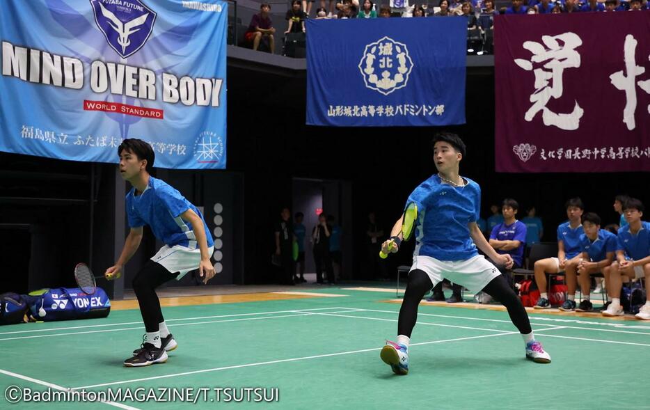 選抜王者のふたば未来学園は、エースの松川健大（左）／中静悠斗などの勝利で初日を快勝。明日は春夏連覇に挑む