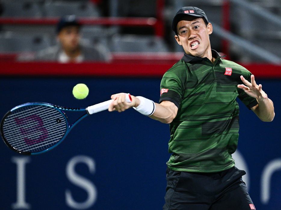 写真はナショナルバンク・オープン（カナダ・モントリオール）での錦織圭（ユニクロ）（Getty Images）