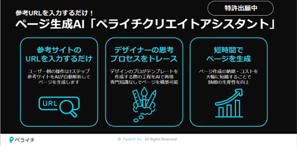 「ペライチクリエイトアシスタント」の特長