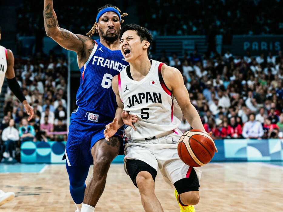 河村勇輝がフランス相手に29得点と奮闘したが…　photo by FIBA