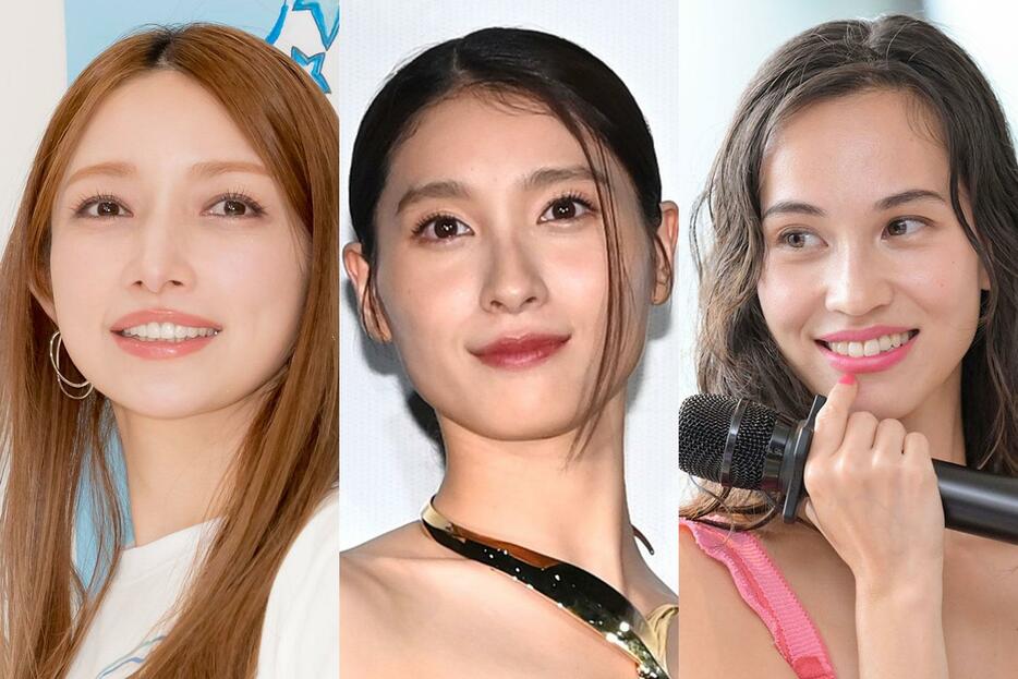 （左から）後藤真希さん、土屋太鳳さん、水原希子さん