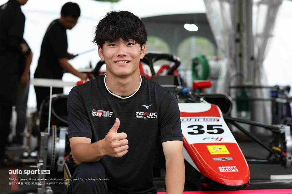 2024年のFIA-F4にTGR-DC Racing Schoolから参戦する佐野雄城