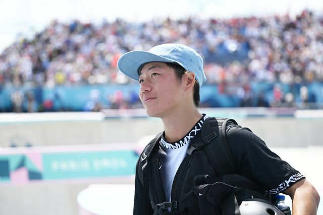 スケートボード男子パークの永原悠路選手(写真:松尾/アフロスポーツ)