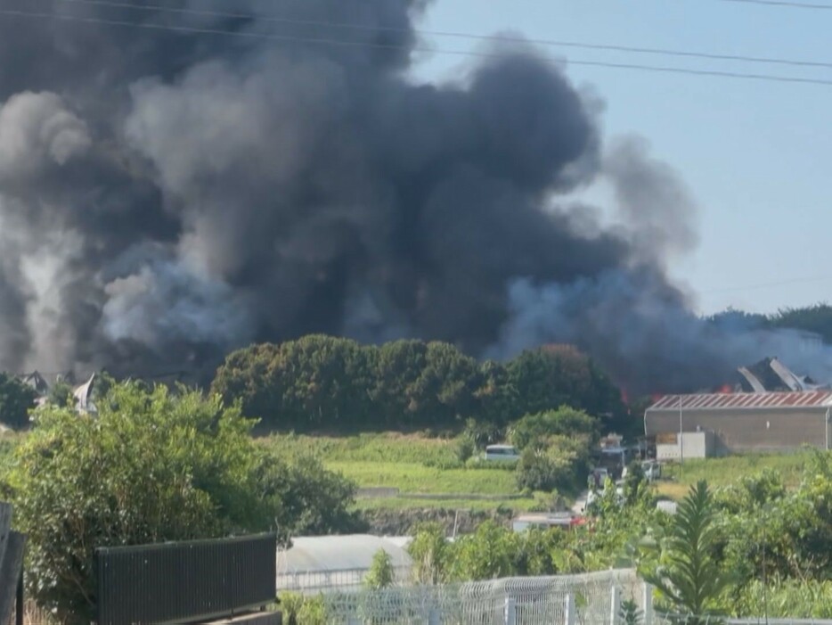 火事があった現場 画像:視聴者撮影