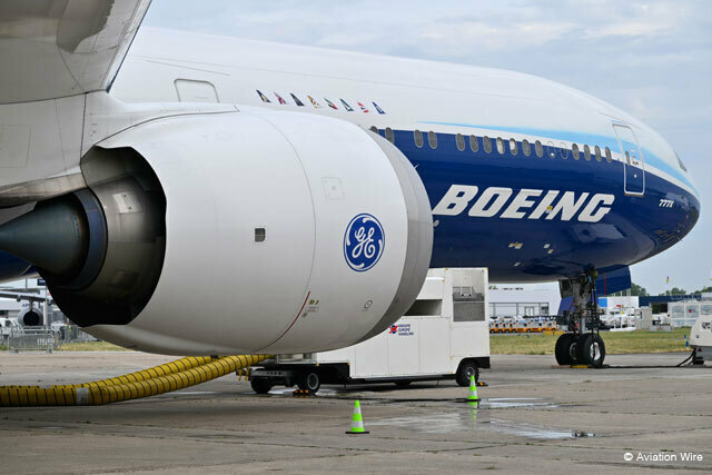 2023年のパリ航空ショーで公開された777-9飛行試験初号機＝23年6月18日 PHOTO: Tadayuki YOSHIKAWA/Aviation Wire