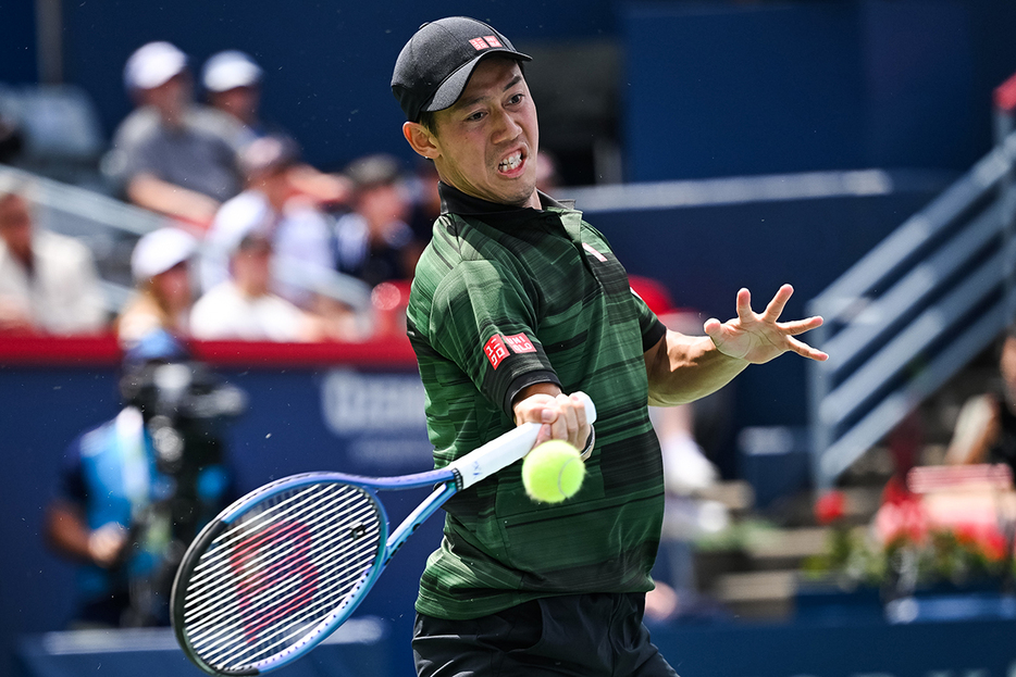 パリ五輪後の初戦で白星を手にした錦織圭（Photo by Getty Images）